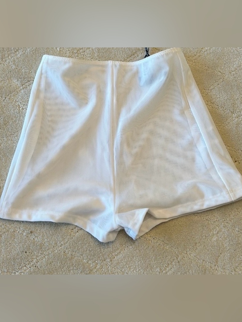 High-Waist White Women's Shorts